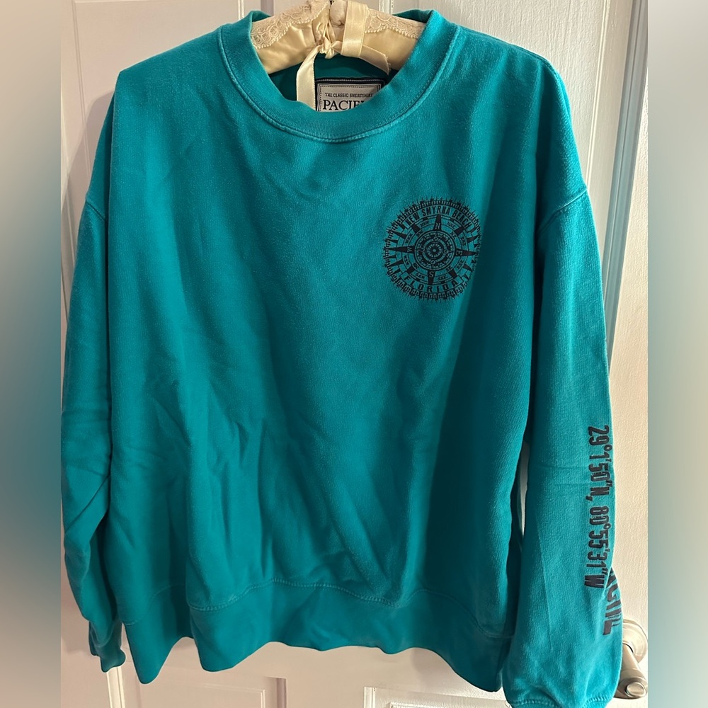 Smyrna Beach Florida Teal Sweatshirt